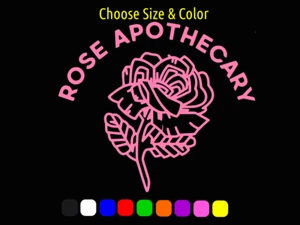 Pegatina para ventana de vinilo con logotipo de Schitt's Creek Pride con logotipo de boticario rosa elige tamaño color - Imagen 1 de 3
