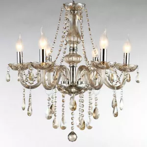 K9 Crystal Chandelier Champagne 6-18 Arms Candle Pendant Lamp Ceiling Light - Picture 1 of 7
