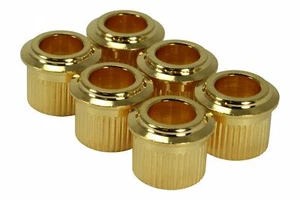 Guitar 10mm OD x 1/4" ID Tuning Machine Press-in Conversion Bushings - Gold - Picture 1 of 3