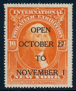 US International Philatelic Exhibition NY 1913 stamp, overprinted, Orange #1 - Picture 1 of 4