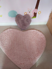 Next Pink Heart Rug & Cusion - Very Good Condition