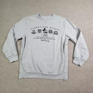 Disney Parks Sweatshirt Womens XL Gray Disneyland Resort Mickey Mouse Pullover - Picture 1 of 10