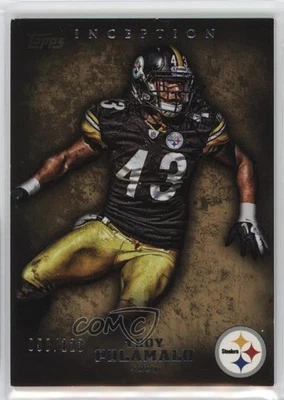 2012 Topps Inception Gold 56/123 Troy Polamalu #90 HOF - Image 1 of 3