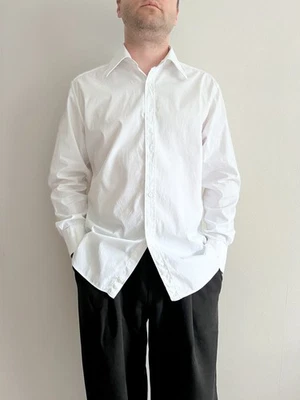 Camisa de vestir blanca vintage Gucci by Tom Ford para hombre años 90 clásica abotonada talla L-X Foto 1 de 4