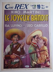 Joyeux bandit Nino Martini Ida Lupino affiche cinema originale 60x80 - Imagen 1 de 2
