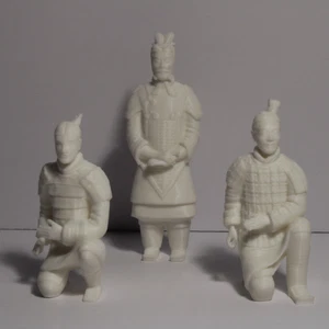 Terracotta Warriors - 3-Piece Miniature Set - 3 and 4 Inches - Picture 1 of 4