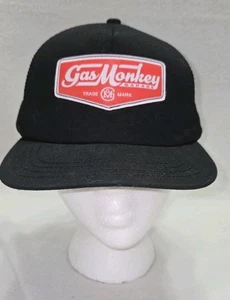 Cappello camionista Gas Monkey Garage nero in rete con schienale a scatto. Nuovo con etichetta. 2015. Vintage. - Foto 1 di 13