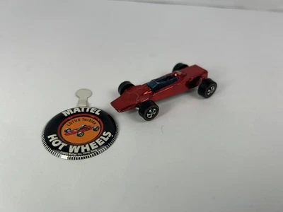 Vintage Hot Wheels Redline 1969 Lotus Turbine Car Mattel Red Rare W/Button - Image 1 of 4