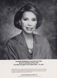 1987 Juvenile Diabetes Foundation Mary Tyler Moore 1-page MAGAZINE AD - Picture 1 of 1