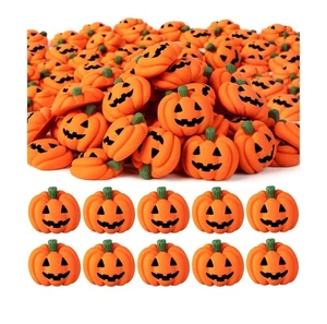 3D Mini Halloween Kürbiskopf Monster Gesicht Kühlschrankmagnete Handarbeit Set 👻🧲10 Stück - Bild 1 von 22