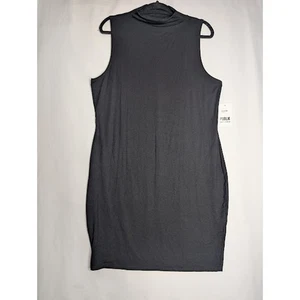 PUBLIK Womens 3X black sleeveless mock turtleneck bodycon Goth dress size NWT - Picture 1 of 7