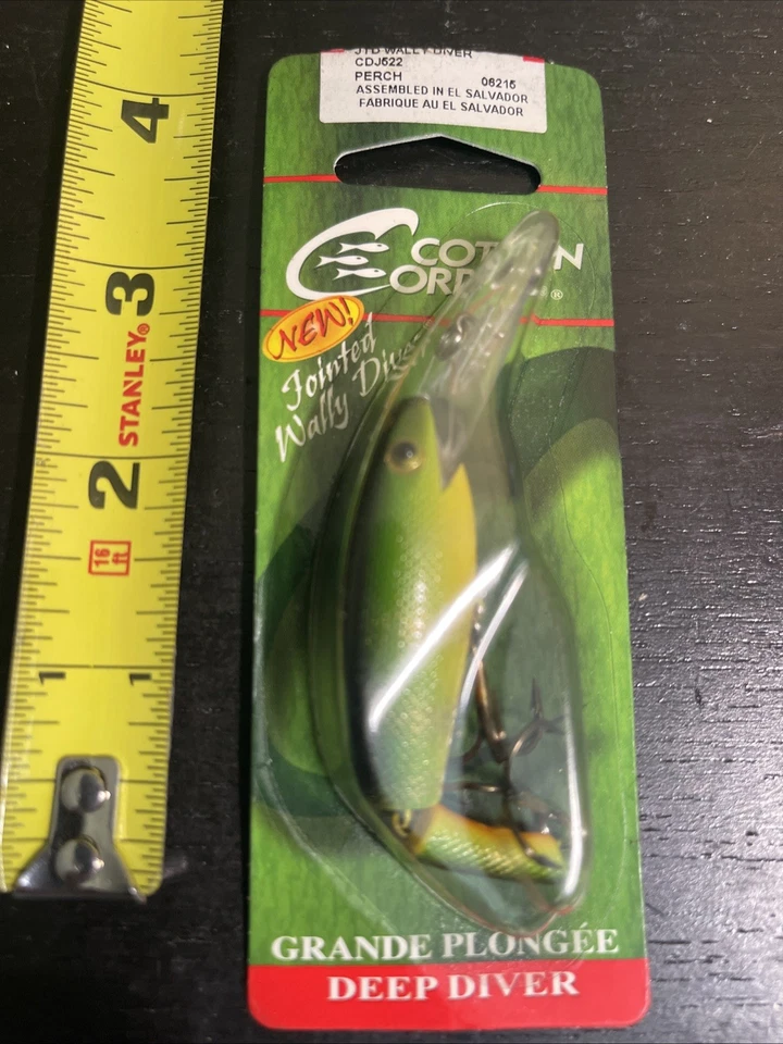 Percha Wally Diver articulada Cordell de algodón vintage CDJ522 1/4 oz nueva en caja Foto 1 de 4