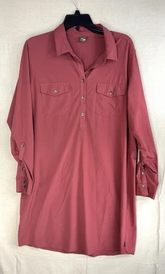 Eddie Bauer Long Sleeve Shirt Sienna Stretch Travel Athleisure Dress XL - Image 1 of 4