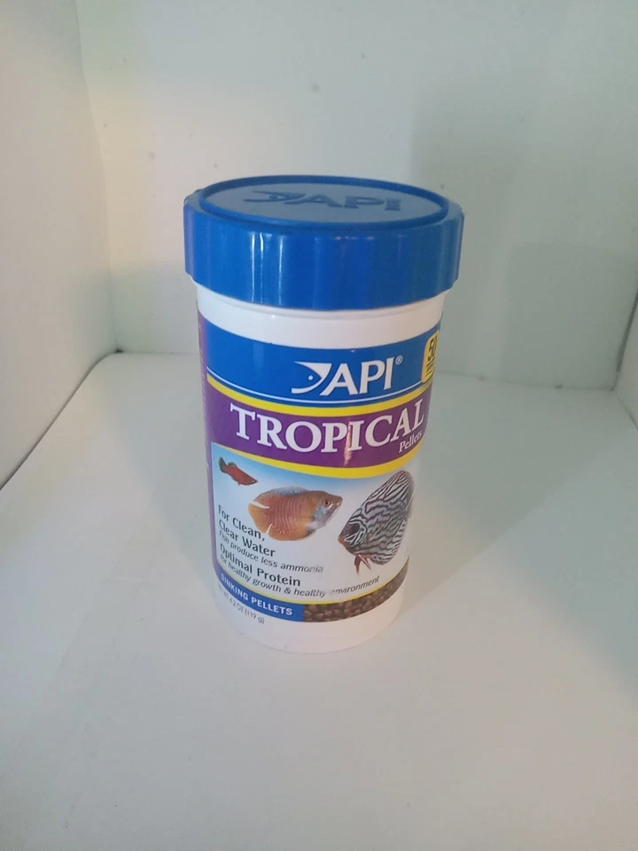 GRÁNULOS TROPICALES API PELLETS PARA HUNDIR COMIDA PARA PECES RECIPIENTE DE 4,2 ONZAS, MEDIANO Foto 1 de 3