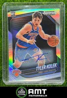2024-25 Panini Prizm Black Tyler Kolek Auto Silver New York Knicks RC - Image 1 of 3