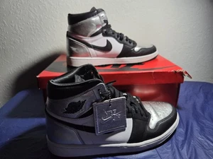 Size 11W 9.5 Men - Jordan 1 High OG Metallic Silver CD0461-001 - Picture 1 of 8