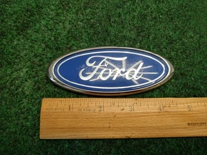 Ford OEM Blue & Chrome Oval 4.5" Emblem Badge Logo Nameplate Name Insignia 4S5 - Picture 1 of 5