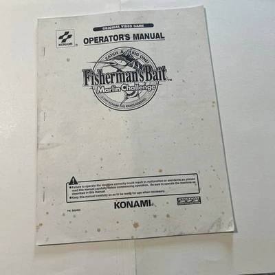 original Factory  arcade video game manual Fisherman'S Bait Marlin Challenge - Image 1 of 4