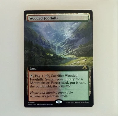 Magic the Gathering: Wooded Foothills (Extended Art) Modern Horizons 3 Foil NM - Image 1 of 3