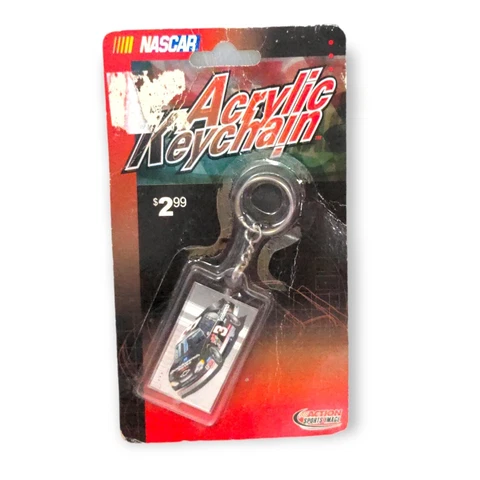 Vintage 2001 Dale Ernhardt #3 Nascar Acrylic Photo Keychain New in Blister Pack Cover