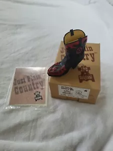 Just Plain Country Wild Rose 85017 Cowboy Boot Figurine - Picture 1 of 8