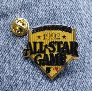 1992 San Diego Padres Lapel Hat Pin All Star Game MLB Baseball Peter David NOS - Picture 1 of 6