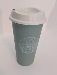 Tazza da viaggio Starbucks EARTH DAY 2021 verde menta riutilizzabile plastica tazza caffè 16 oz - Foto 1 di 9