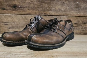 Clarks Men's Touareg Vibe Oxford Size 10.5 Casual Derby Shoe Brown Leather Laced - Picture 1 of 6