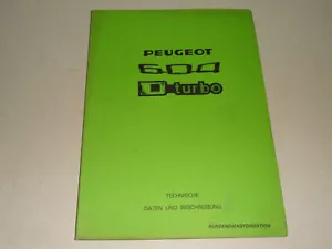 Manuale Di Officina Introduzione Peugeot 604 D TURBO DIESEL - Foto 1 di 1