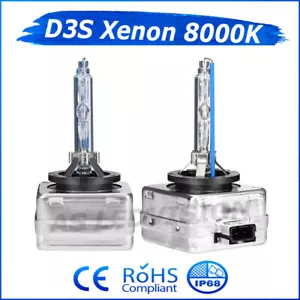 Volvo C30 2010-2013 Pair D3S Headlight Bulbs 35W Xenon Light Ice Blue 8000K - Picture 1 of 6