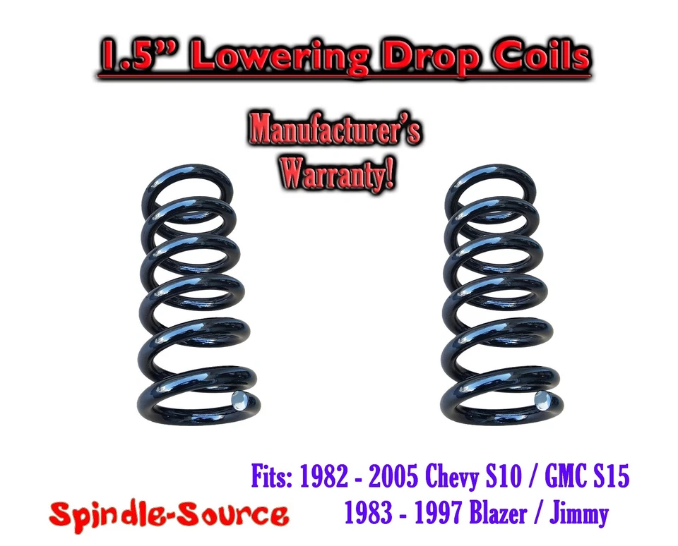 Kit de resortes bobinas de caída inferiores de 1,5" PARA 82-05 Chevy GMC S10 S15 Jimmy 4 cilindros REG Foto 1 de 1