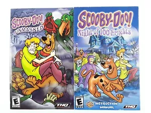 Lot of 2 Scooby-Doo PlayStation 2 (MANUALS ONLY) Night of 100 Frights/Unmasked - Picture 1 of 5