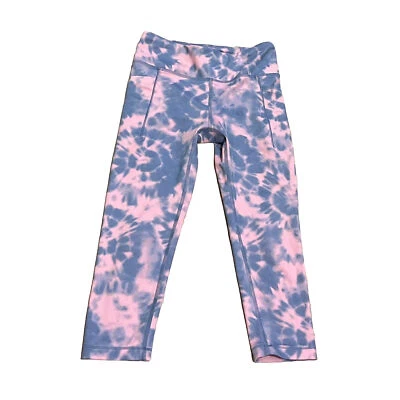 Athleta 女孩 High Rise Stash Your Treasures 高腰 Capri 紧身裤 领带 染料 M  — 第 1/4 张图片