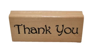 Anita's "Thank You" Rubber Stamp Wood Block Size F Sugarloaf Inc. - Picture 1 of 6