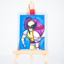 Extremely Rare Sketch Card of X-Men's Wolverine & Psylocke by Dante H Guerra!