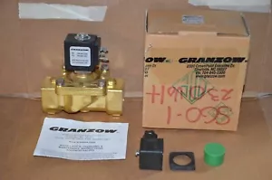 Nuovo! GRANZOW 21HN6K0Y250-HT ELETTROVALVOLA OTTONE 1 1/4" 116 PSIG 240 VOLT - Foto 1 di 5
