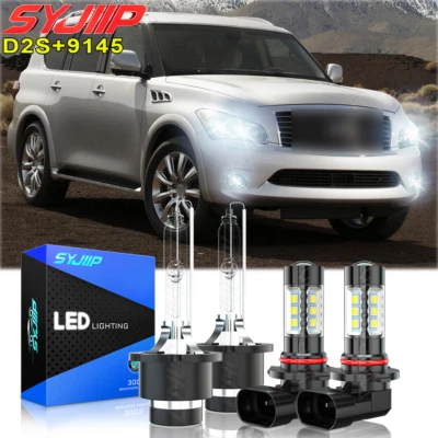 For Infiniti QX80 2014 Front HID Headlight High Low Beam Fog Light Bulb Qty of 4 - Image 1 of 4