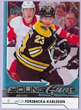 2017/18 Upper Deck Young Guns card# 235 of Jakob Forsbacka-Karlsson