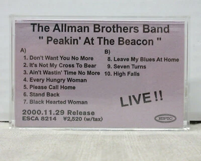 ALLMAN BROTHERS Peakin' At The Beacon 2000 JAPAN PROMO CASSETTE - Image 1 of 3