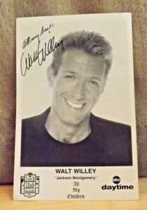 WALT WILLEY 5 1/2 X 8 1/2 SCHWARZWEISS FOTO SUPER SOAP WEEKEND '98 ABC TAGS - Bild 1 von 3