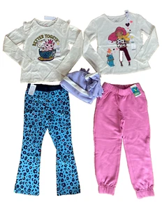 NEW GIRL size 7 lot of Fall / winter clothes pants tee hat & gloves set - Picture 1 of 22