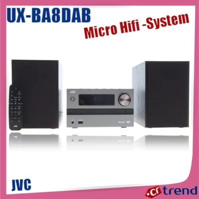JVC UX-BA8DAB Micro HiFi-System DAB+, CD, Bluetooth, USB, 2x25W, Fernbedienung
