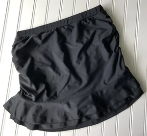 Traje de baño para mujer falda de baño negra talla 14 falda de baño lisa con volantes - Imagen 1 de 6