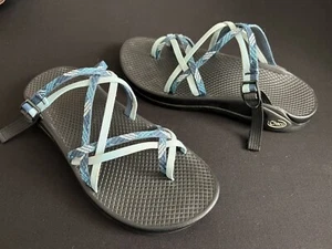 Chaco ZX/2 Classic Dagger Aqua Blue Nylon Comfort Sport Sandals Waterproof 8M - Picture 1 of 4