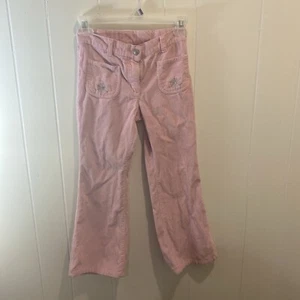 Girl’s Gymboree Pink Corduroy Pants Size 7 Snowflakes On Pockets - Picture 1 of 7