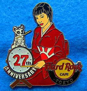 PROTOTYPE TOKYO GEISHA GIRL 27 ANNIVERSARY TIGER CUB KIMONO Hard Rock Cafe PIN B - Picture 1 of 1
