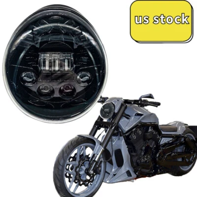 Faro LED negro para Harley Davidson VROD V-Rod VRSC VRSCA VRSCDX Muscle VRSCF Foto 1 de 4