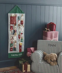 POTTERY BARN KIDS - New CHRIS LOVES JULIA Christmas Advent Calendar - 16" x 44" - Picture 1 of 5