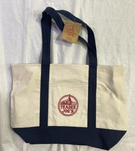 Bolso de Mano Trader Joe's de Lona Azul Marino - Imagen 1 de 6
