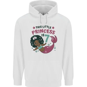 7th Mermaid Birthday 7 Year Old Childrens Kids Hoodie - Picture 1 of 9